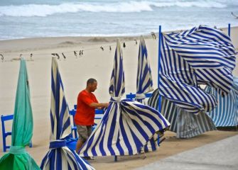 Galerna en la playa de Zarautz 