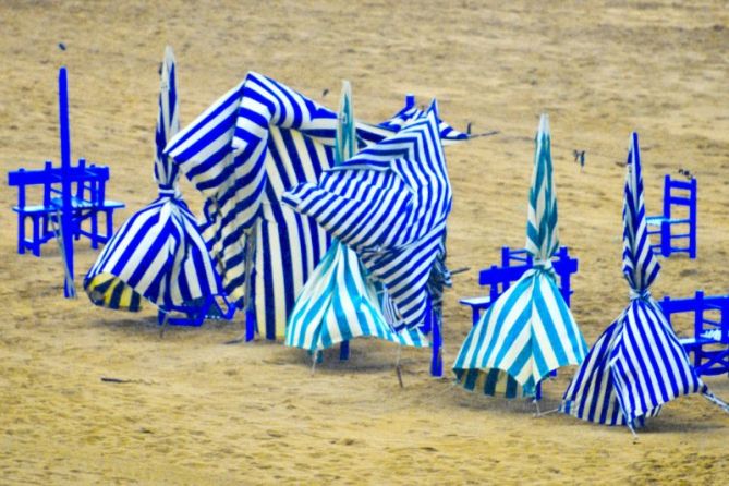 Galerna Zarautzko hondartzan : foto en Zarautz