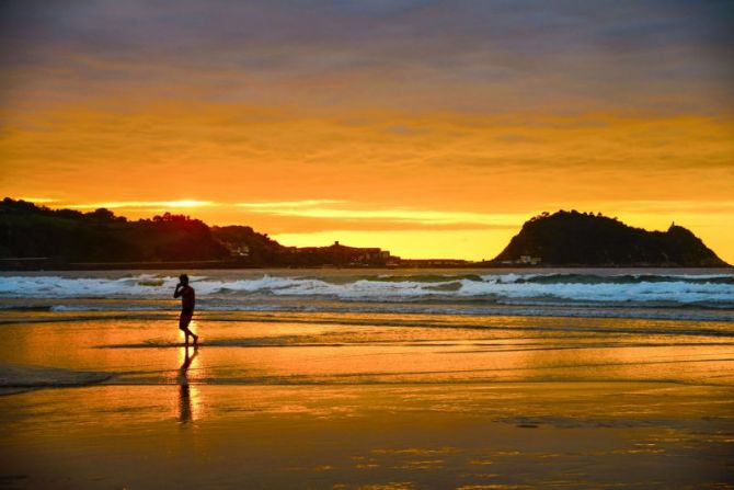 Ilunabarra Zarautzen : foto en Zarautz