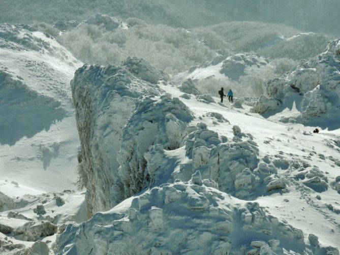 Invierno en Aizkorri: foto en Oñati