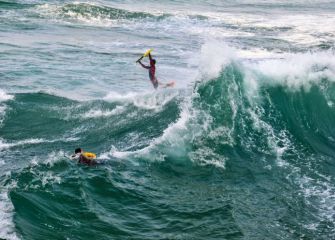 Jugando con las olas 