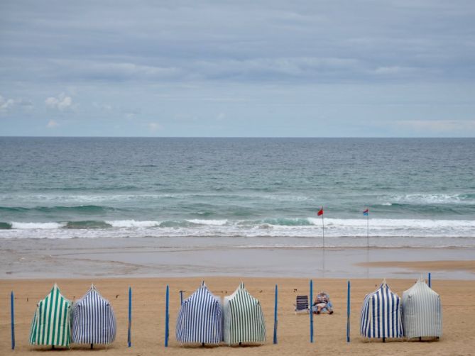 Lecturas en la Playa de Zarautz: foto en Zarautz