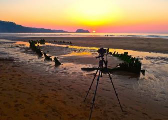 Listo para disparar al Atardecer 