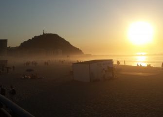 La luz del atardecer