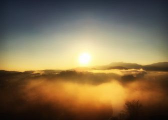 Luz entre la niebla