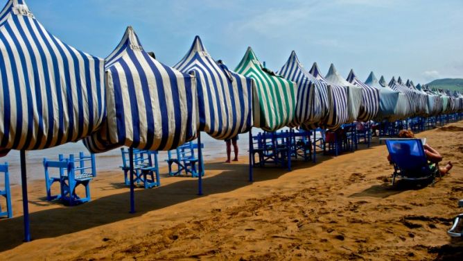 Marea alta : foto en Zarautz