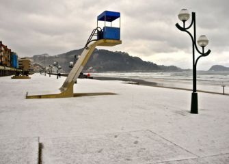 Nieve en Zarautz 