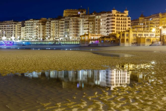 Noche en La Concha: foto en Donostia-San Sebastián