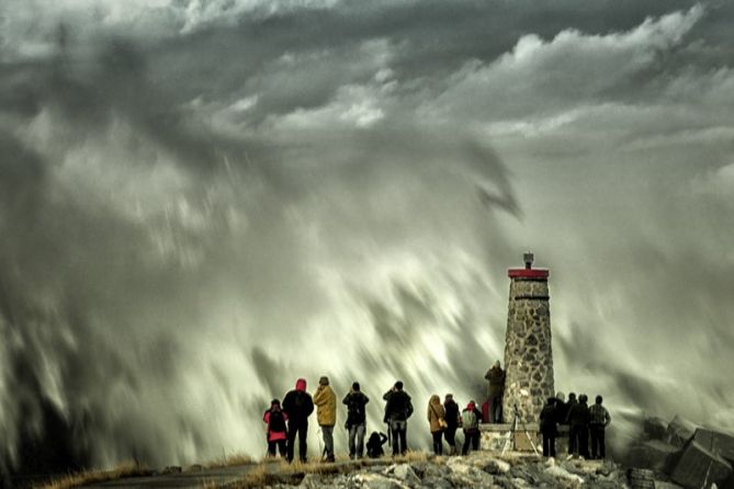 La ola: foto en Zumaia