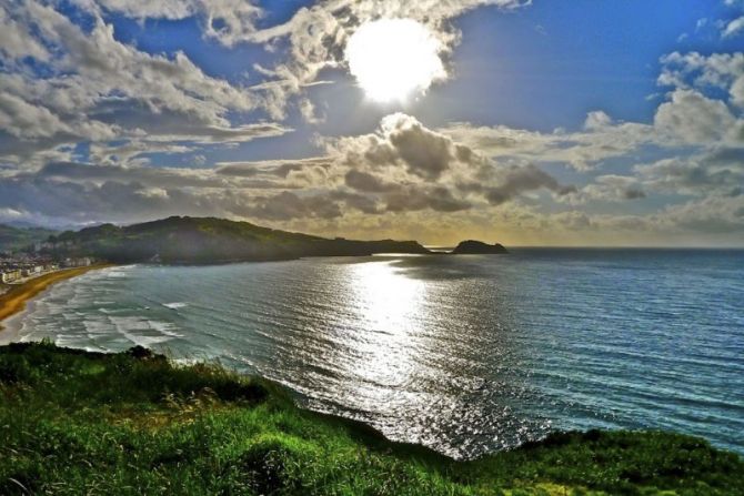 Paisaje de la costa : foto en Zarautz