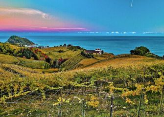 Paisaje de Getaria en otoño 