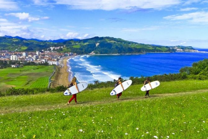 Paisaje de Zarautz desde el Camping: foto en Zarautz