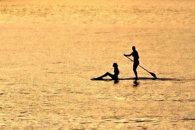 Paseando en la mar : foto en Zarautz