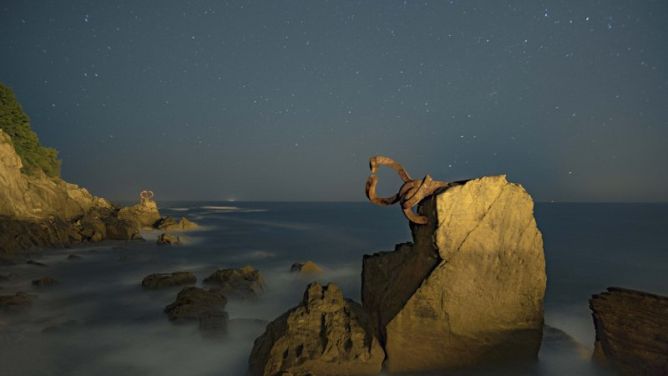 Peinando estrellas: foto en Donostia-San Sebastián