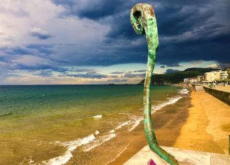 Playa de Zarautz en primavera 