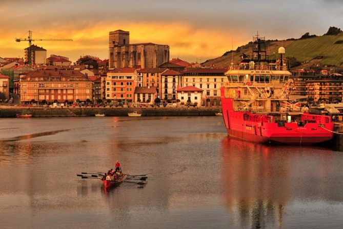 Potente atardecer: foto en Zumaia