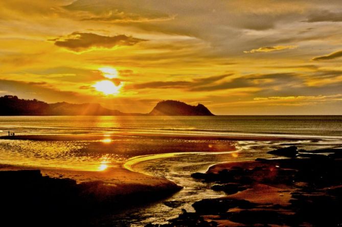 Puesta de Sol : foto en Zarautz