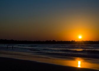 Puesta de sol desde la Zurriola