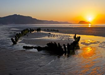 Puesta de sol con Gustav a la vista 