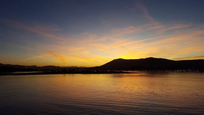 Puesta de sol sobre Jaizkibel: foto en Hondarribia