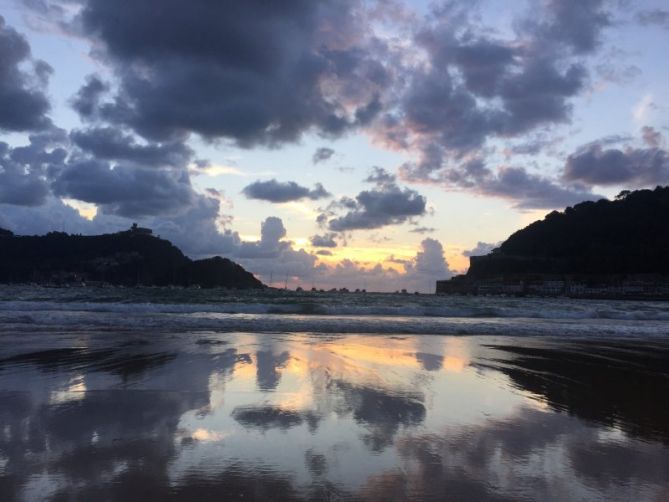 Reflejo de atardecer: foto en Donostia-San Sebastián