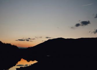 Silueta Jaizkibel atardecer