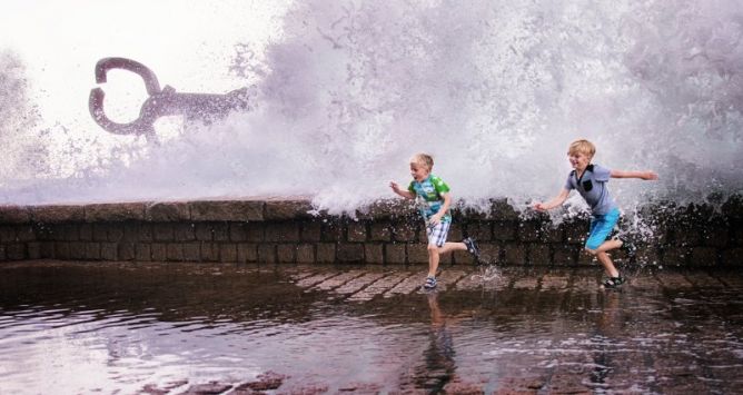 1, 2, 3... Splash: foto en Donostia-San Sebastián