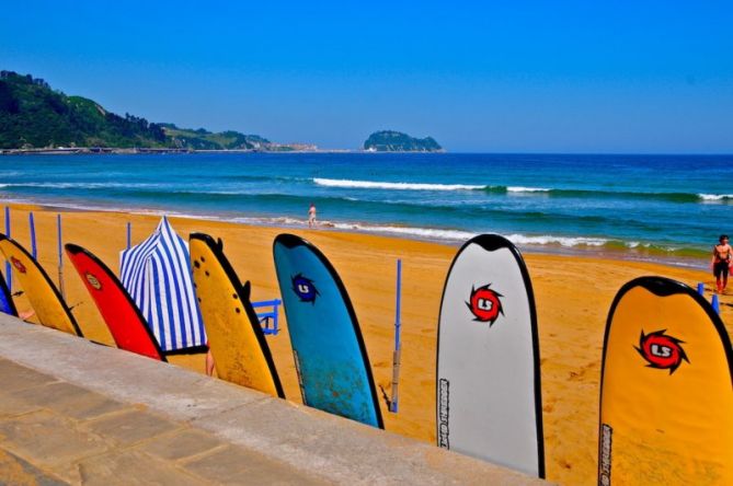 Tablas de surf: foto en Zarautz