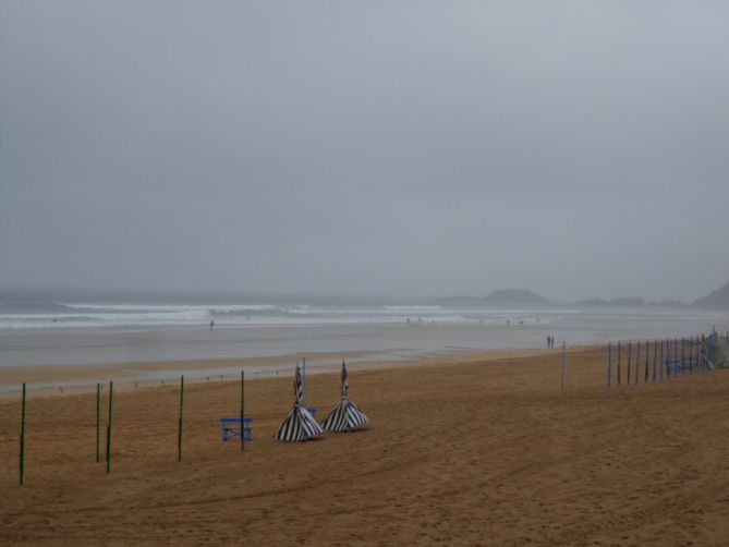 Tarde de lluvia: foto en Zarautz