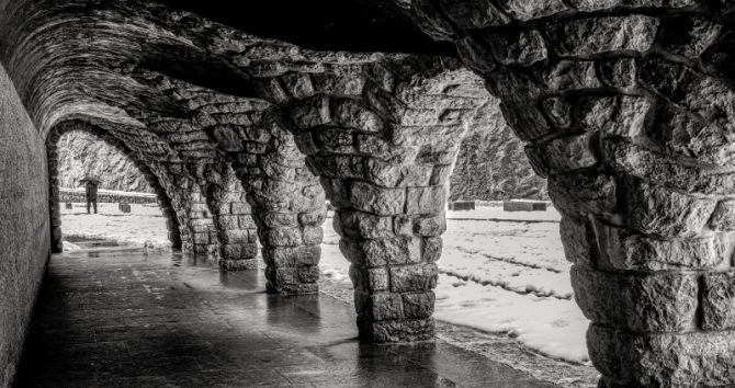 Tarde de nieve en Arantzazu: foto en Oñati