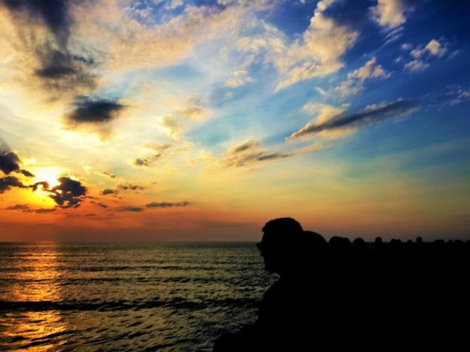 Testigos del atardecer: foto en Donostia-San Sebastián