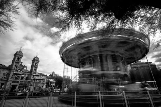 Tiovivo vivo: foto en Donostia-San Sebastián