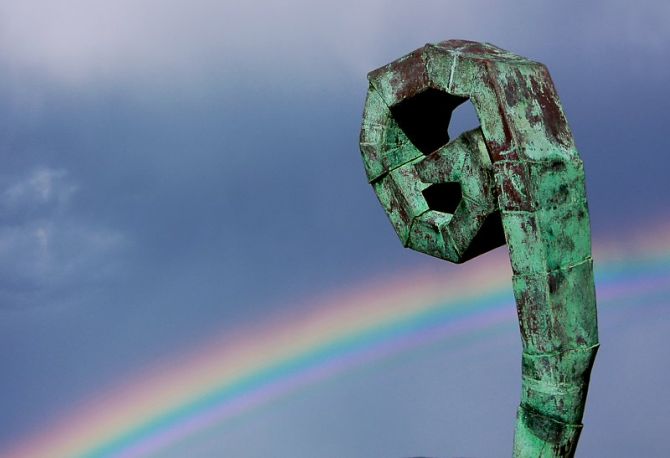 Torsión y arco iris: foto en Zarautz