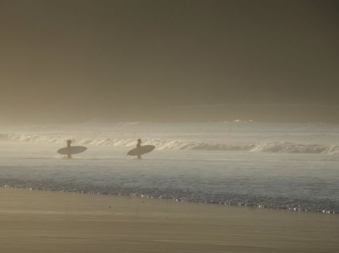 Tras la bruma: foto en Zarautz