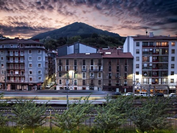 El último tren del día: foto en Zumarraga