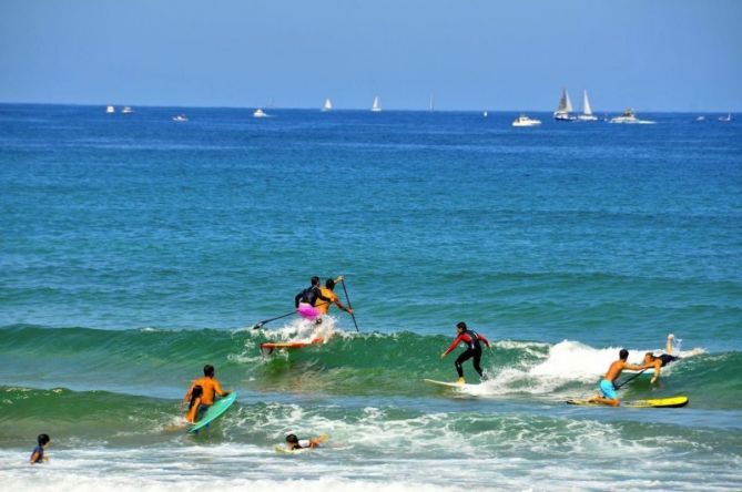 Verano en la playa de Zarautz : foto en Zarautz