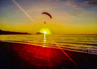 Voladores al atardecer 