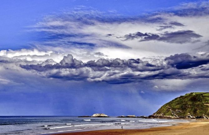 Zarautzko hondartza ( Iñurritzan): foto en Zarautz