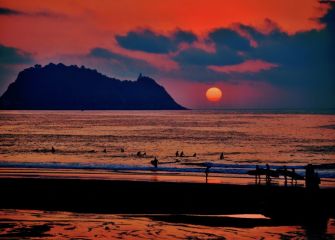 Anochecer en la playa de Zarautz-1