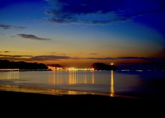 Anochecer en la playa de Zarautz 