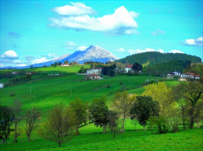 Azatzako auzoa udaberrian: foto en Aretxabaleta