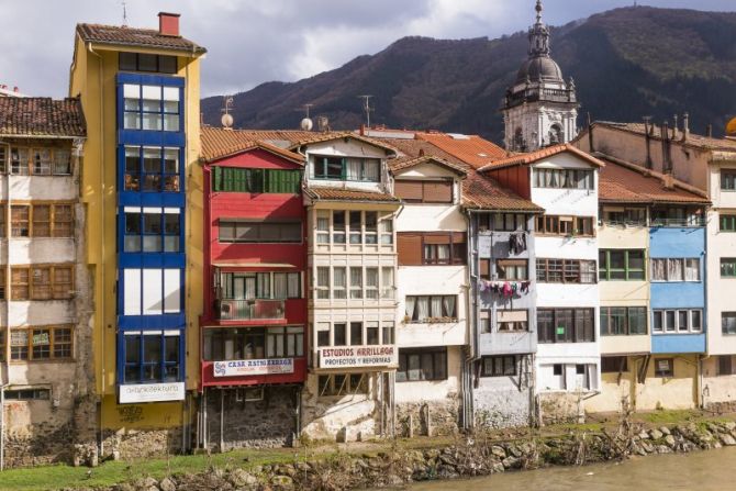 Casas de la calle Rosario : foto en Elgoibar