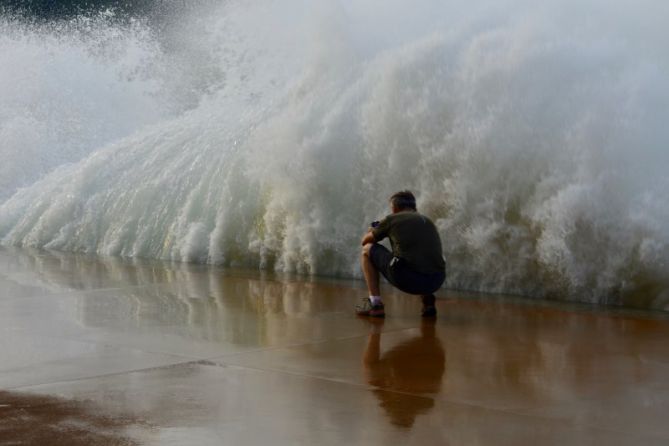 Cazador cazado : foto en Zarautz