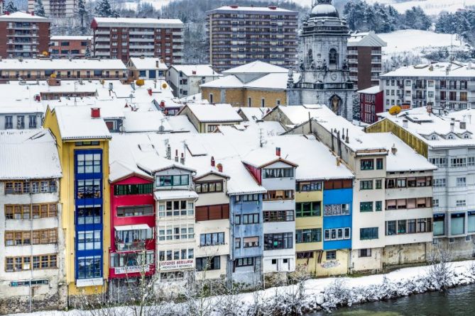 un dia de nieve: foto en Elgoibar