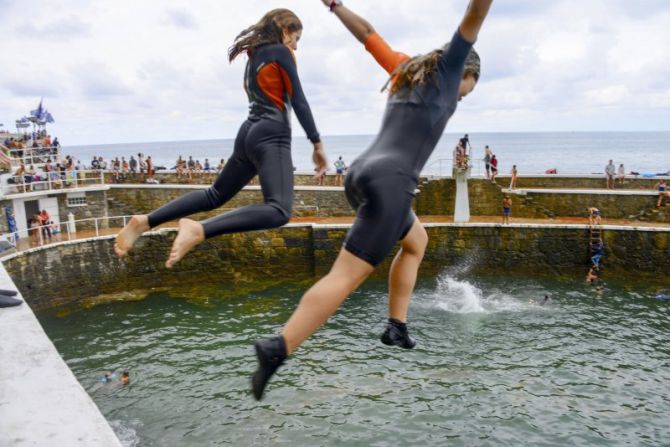 Disfrutando del verano : foto en Zarautz