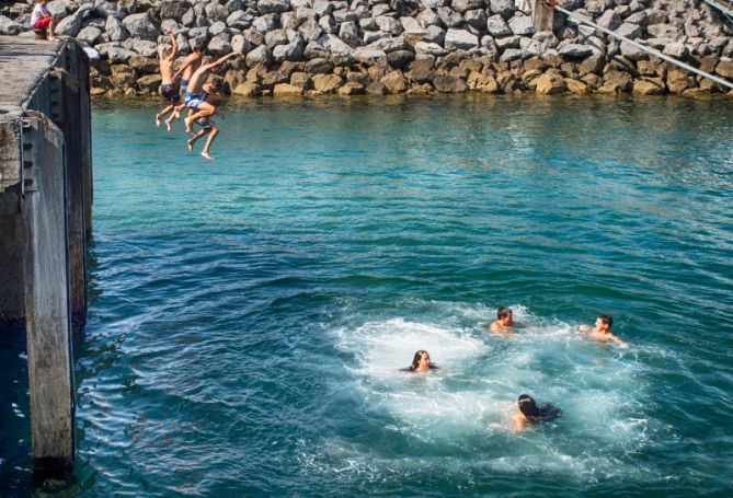 Juegos de agua: foto en Hondarribia