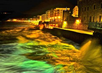 Mareas vivas al atardecer 