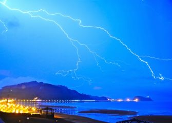 Rayos y trueno en Zarautz 