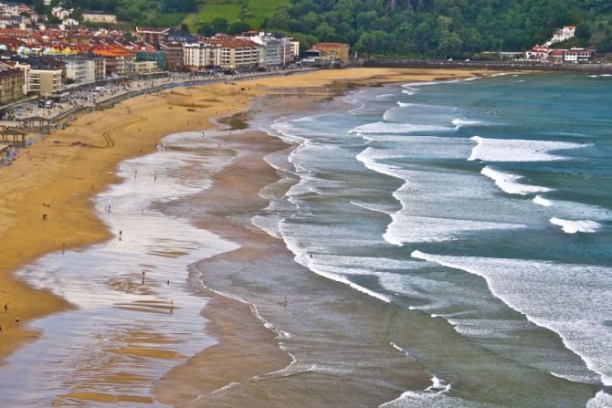 Zarautzko hondartza : foto en Zarautz