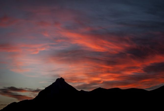 Amanecer en Aralar: foto en Lazkao